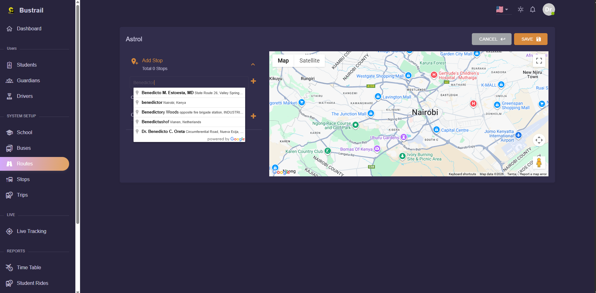 Route Creation